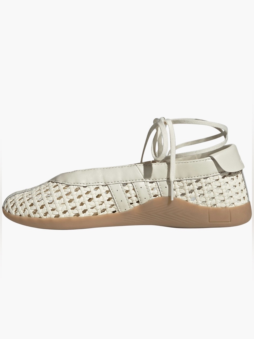 Adidas Women’s Taekwondo Mei Ballet Basketweave Cream White Sz 8 NWT - Picture 6 of 7
